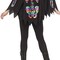 Adult Rainbow Skeleton Poncho Costume Colorful Halloween Outfit Women